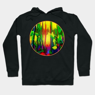 Circle Abstract Jungle Multicolor Hoodie